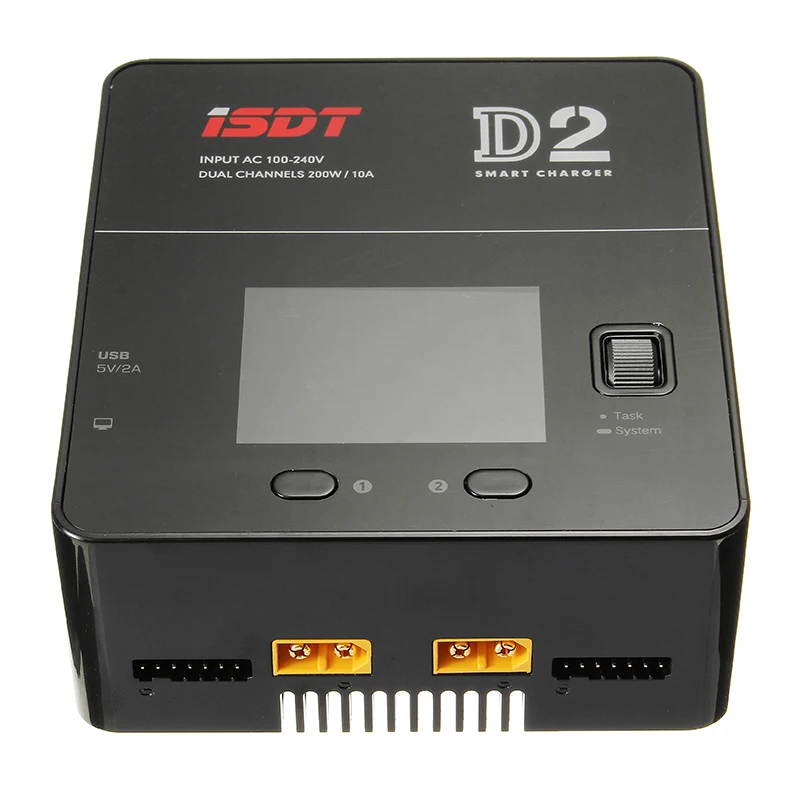 

24a isdt d2 200 in two channel output ac intelligent balance charger battery