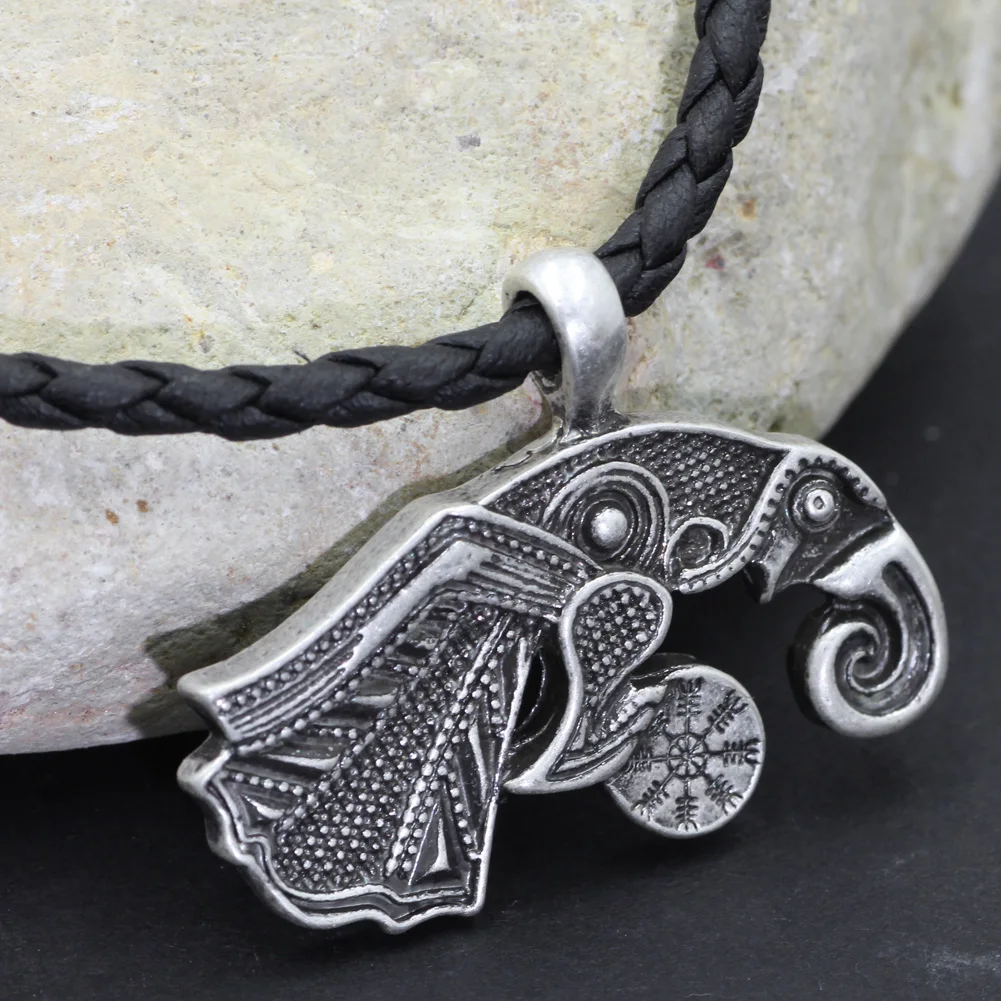 Ретро Ворон Одина ювелирные изделия викингов скандинавский однотонный кулон