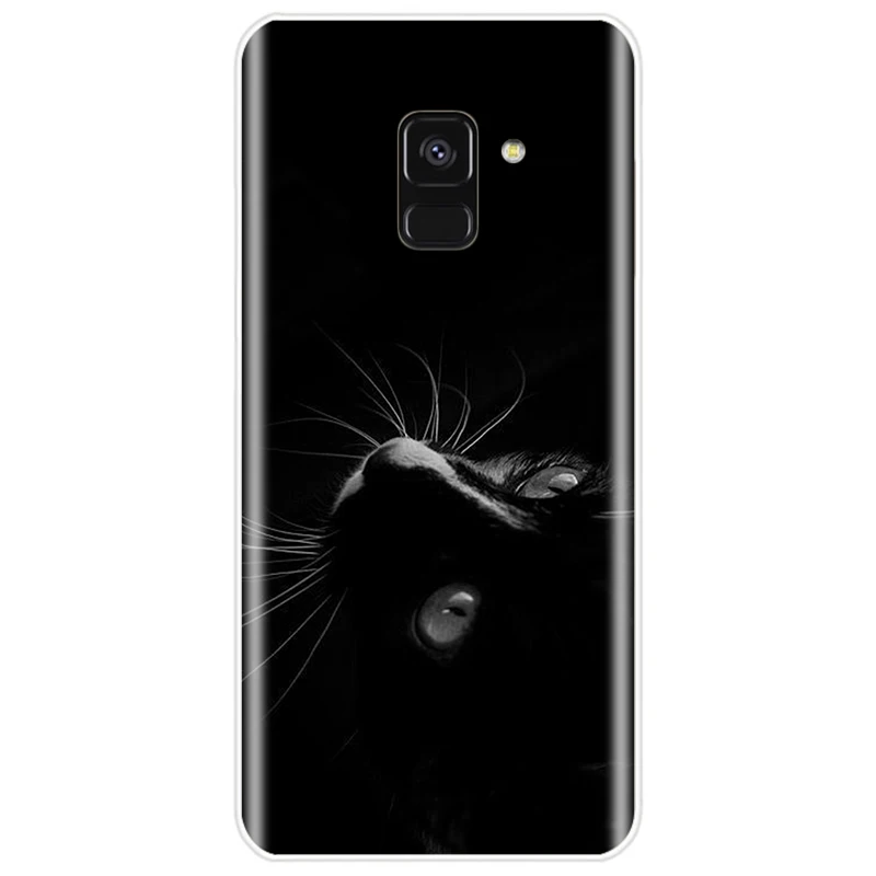 Черный чехол с кошачьим глазом для Samsung Galaxy A5 A7 A8 2015 A3 2016 2017 A9 2018 | Мобильные