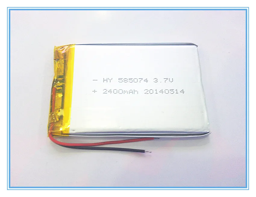 

3,7 V,2400mAH,[587074] PLIB; Полимерный литий-ионный/литий-ионный аккумулятор для dvr,GPS,mp3,mp4, сотового телефона, динамика