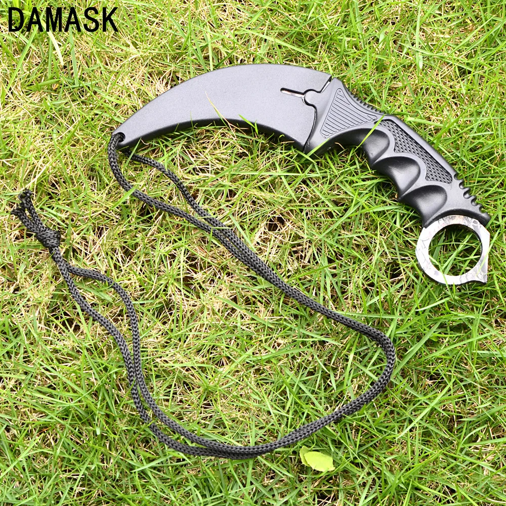 Damask из нержавеющей стали Открытый нож CS GO счетчик удар Karambit боевой выживания