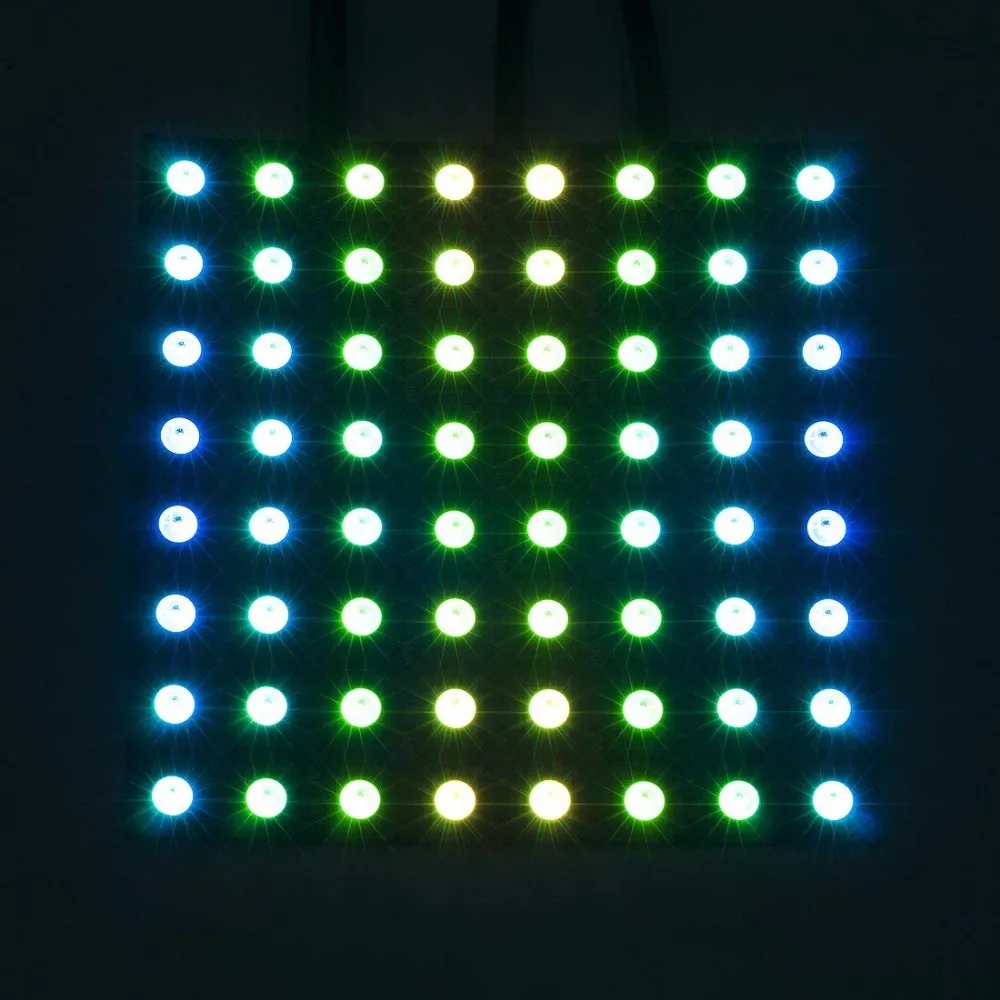 Цифровой гибкий светодиодный экран WS2812B 8*8 64 пикселя RGB 5 в постоянного тока | Лампы