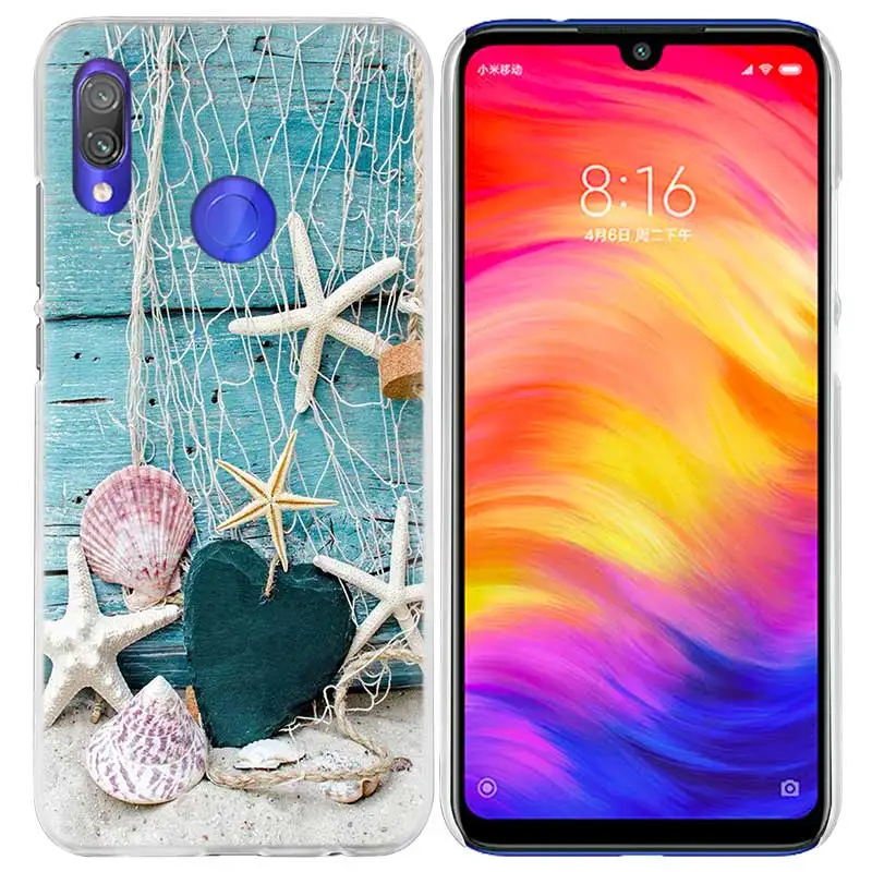 Морские ракушки звезда чехол для спортивной камеры Xiao mi Red mi Go Note 7 6 6A Pro S2 5 5A 4X mi A1 A2 9 mi x 3 5G 8 lite Play F1 жесткий чехол из ПК для телефона