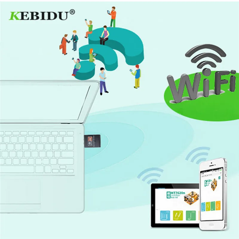 KEBIDU 600 Мбит/с USB Wi Fi адаптер Беспроводной Ethernet Сетевая карта AC двухдиапазонный 2