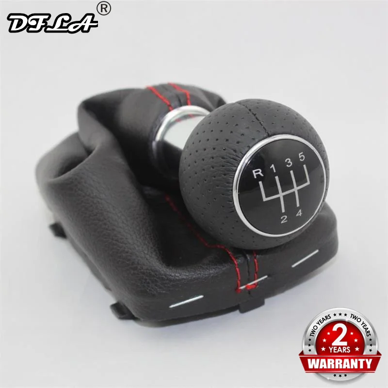 

For Audi A3 S3 2000 2001 2002 2003 Car-styling New 5 Speed Car Stick Gear Shift Knob With Leather Boot Red Line