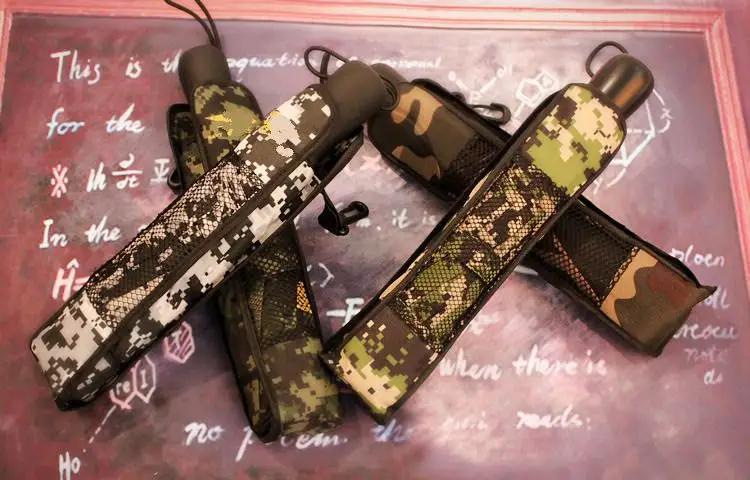 Elargol камуфляж зонтик три сложения зонтик УФ Открытый военный складной зонтик