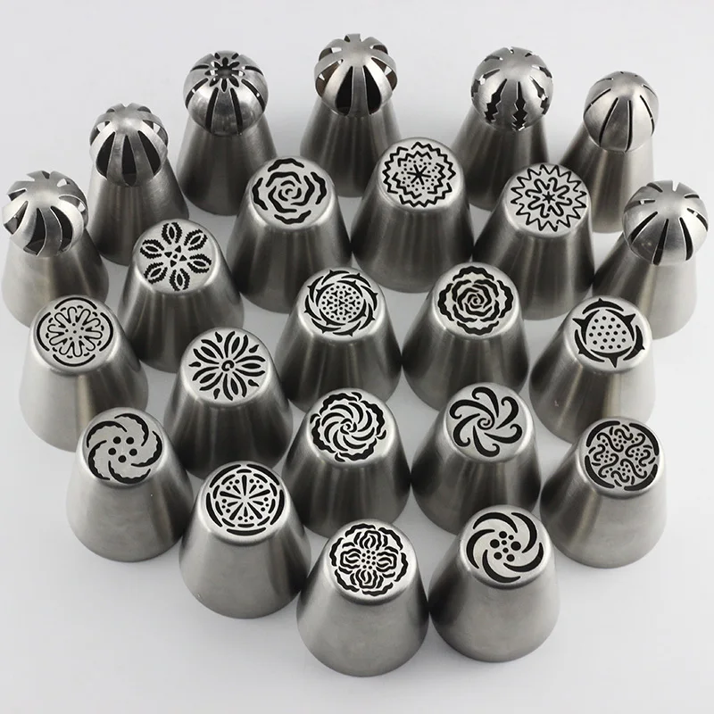 27 шт./компл. силиконовые насадки для украшения торта|pastry nozzles|russian icing pipingpiping tips |