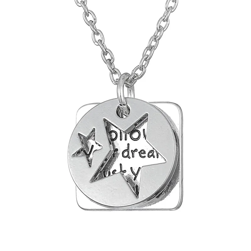 Кулон из цинкового сплава Teamer Little Star Follow Your Dreams Trust Heart ожерелье ручной работы с