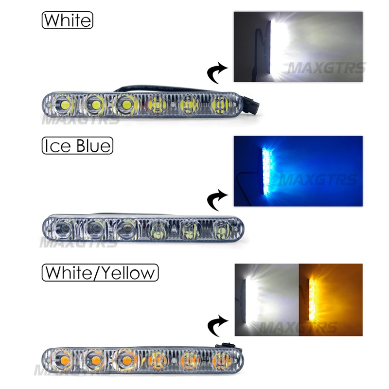 2x дневные ходовые огни высокой Мощность 2X6 Led 18 Вт светодиодные автобильные