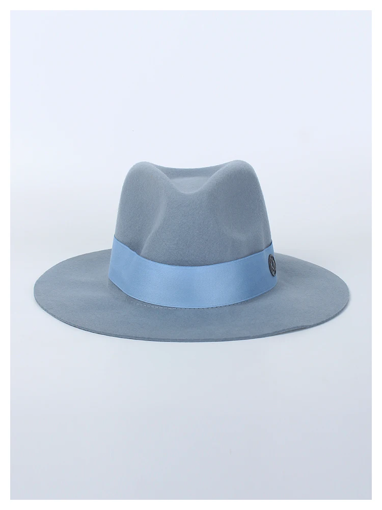 ROSLEUOSI осень зима шерстяная шляпа Fedora для женщин широкие свисающие поля мягкая мужская фетровая шляпа шляпы мужские Панамы шерстяная шляпка для церкви