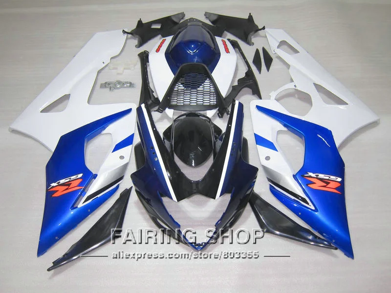 100% fit литья под давлением обтекатель комплект для Suzuki GSXR 1000 K5 K6 синие черно белые