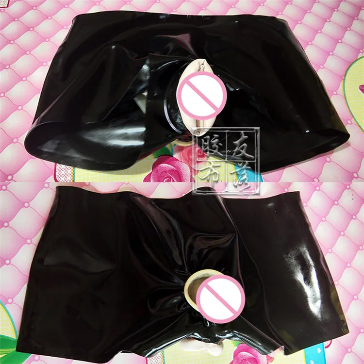 Latex Short Vigina Anus Condom Panty Underwear Vagina | Тематическая одежда и униформа