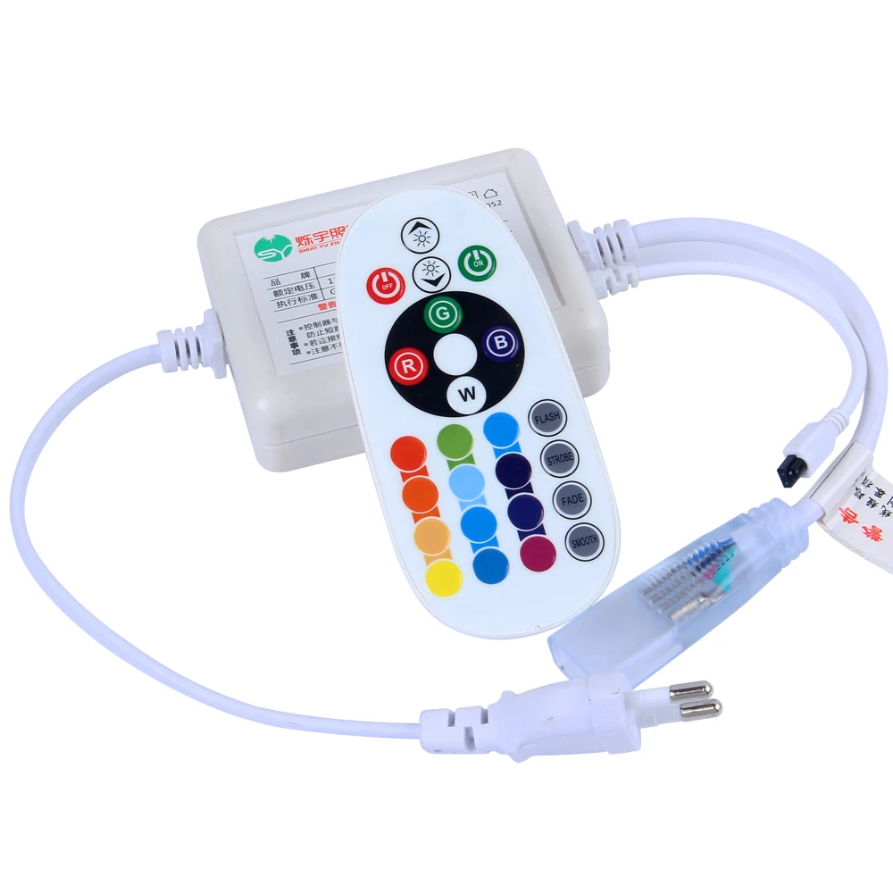 Неоновая Светодиодная лента RGB гибкая 220 В 230 240 в SMD5050 водонепроницаемая для