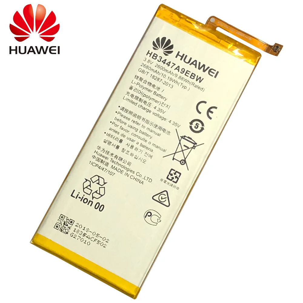 Оригинальная запасная батарея 2600mAh HB3447A9EBW Huawei Ascend P8 GRA