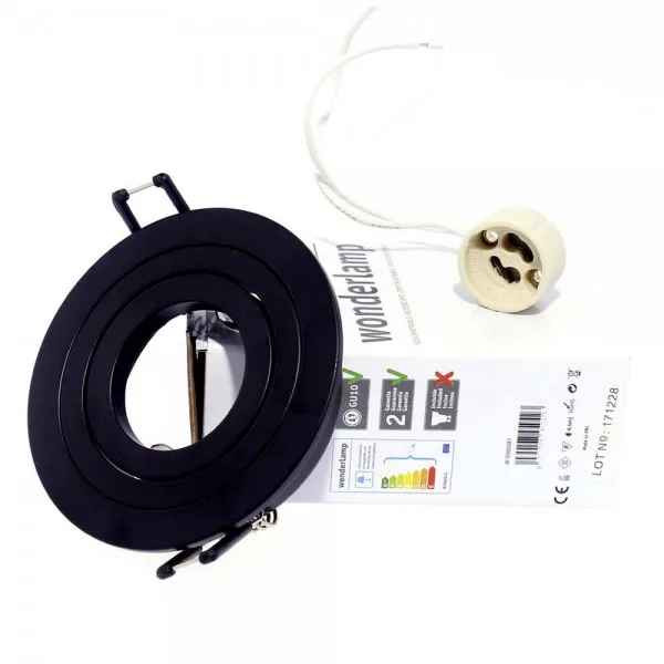 Упаковка 5 классических круглых черных|Полочные светильники| |