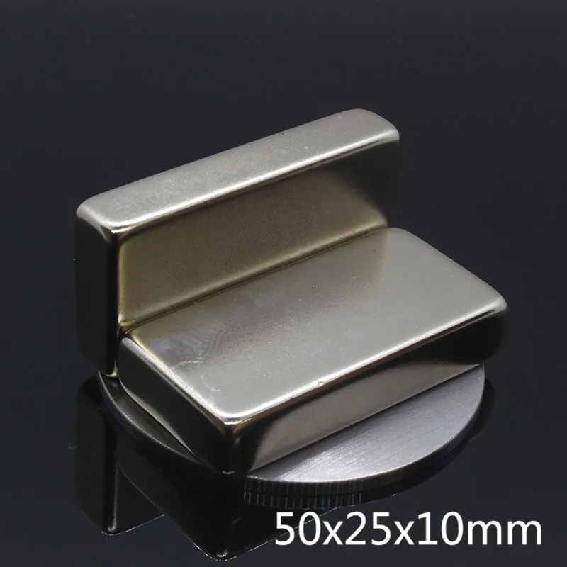 1pc 50 x 25 10 mm Block powerful Neodymium Magnet Cuboid NdFeB Rare Earth Magnets Permanet Super Strong 50*25*10 | Обустройство дома