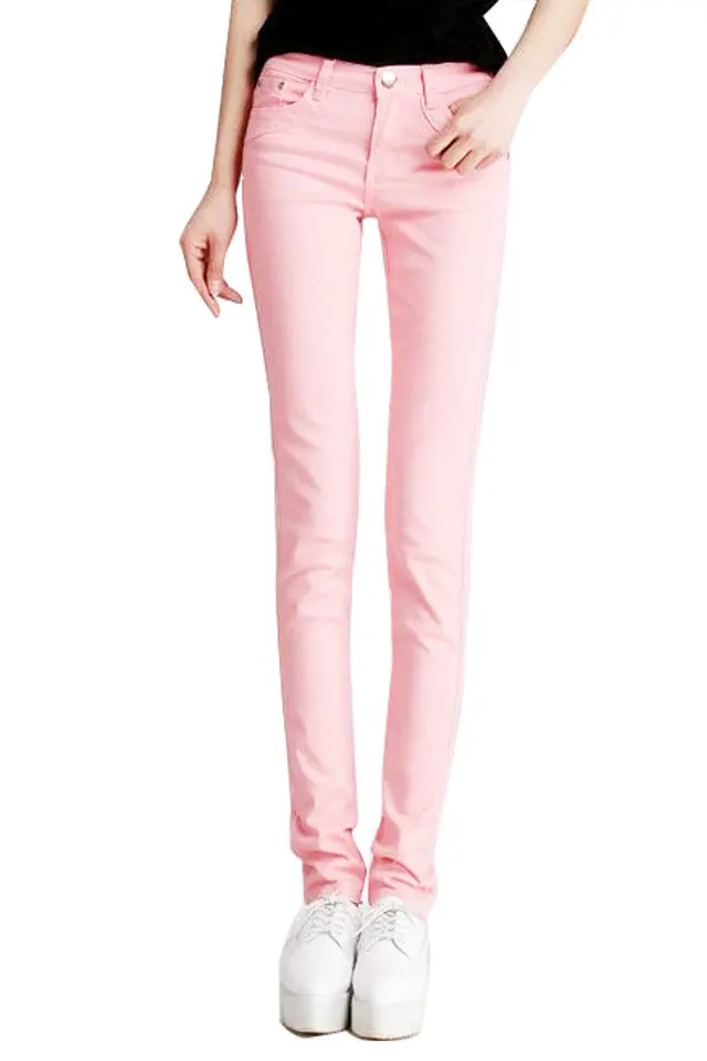 Весенние джинсы для девочек 2019 тонкие брюки женские брюки-карандаш тянущиеся