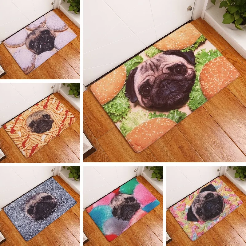 Коврик для ванной забавные Мопсы с принтом 50x80 см|bath mat|bathroom matcarpet bathroom |