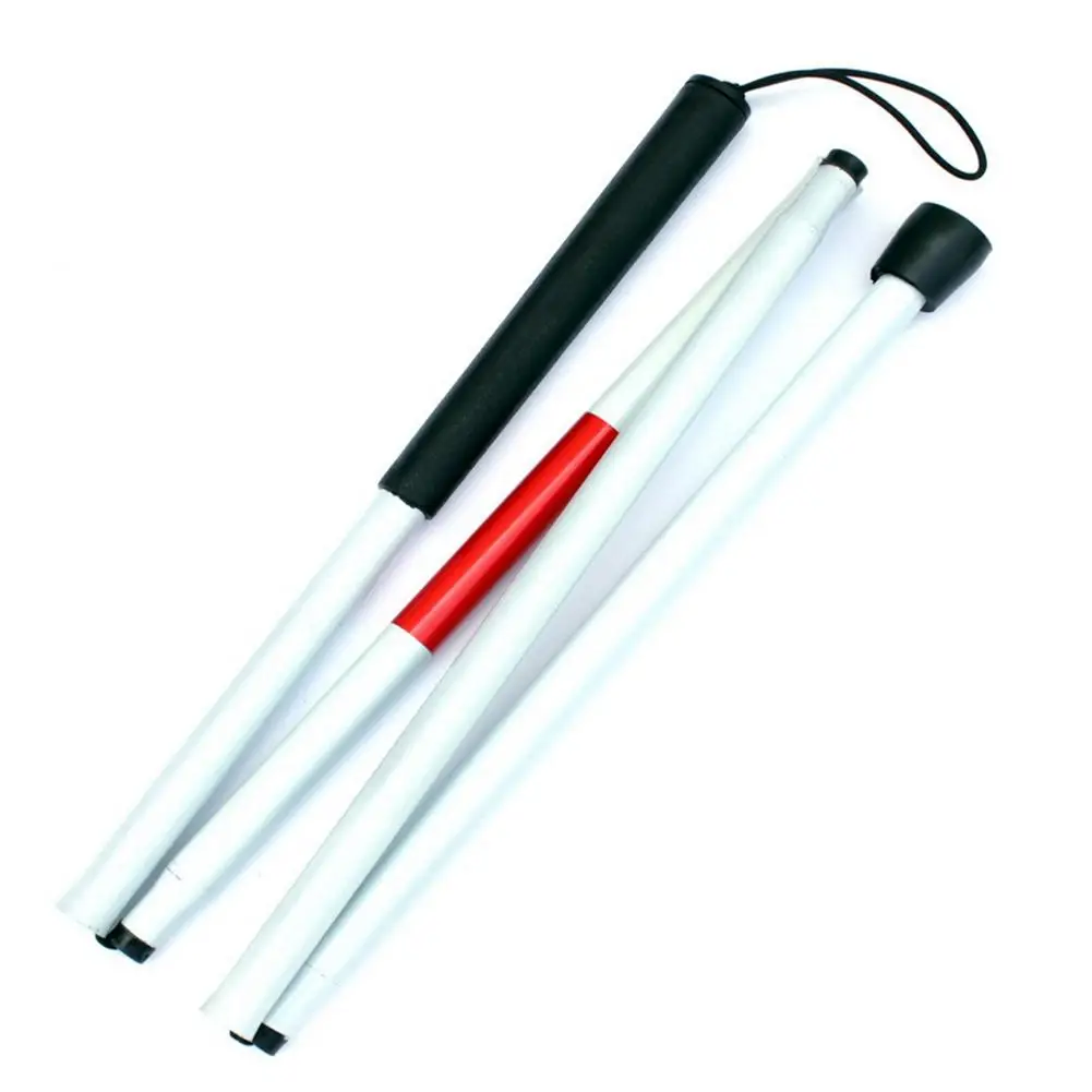 

Lacyie 2018 New Folding Blind Guide stick Visually Impaired Crutch Cane Blind Walking Stick Walker Aluminium Easy stylish