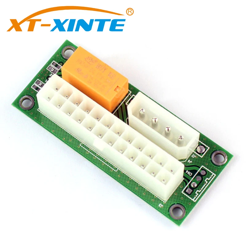 XT XINTE ATX 24Pin для Molex 4Pin Dual PSU источник питания синхронизация стартер удлинитель