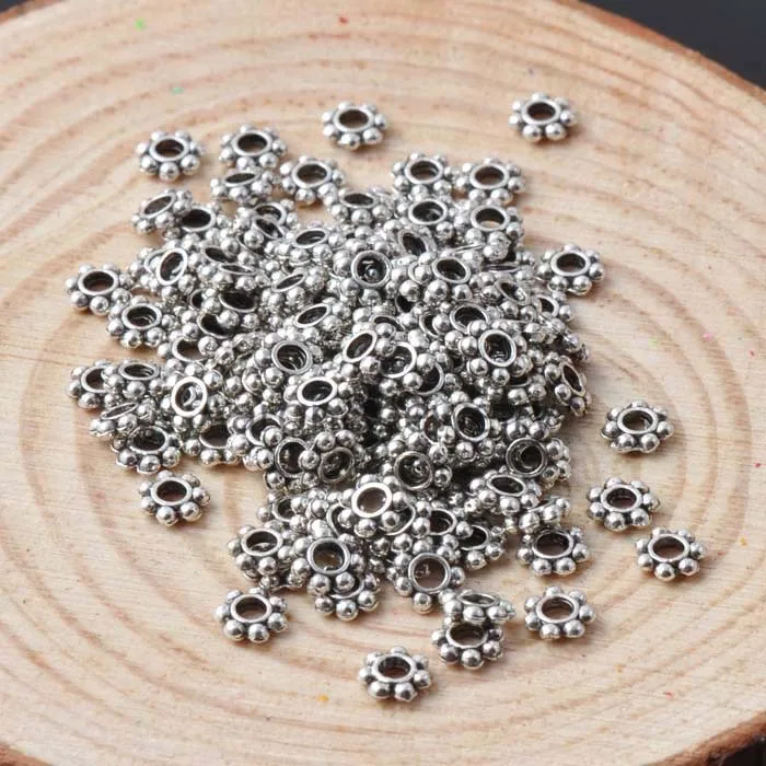 6 мм 200 шт Золото и Серебристый сплав Снежинка разделительные Бусины Подходят