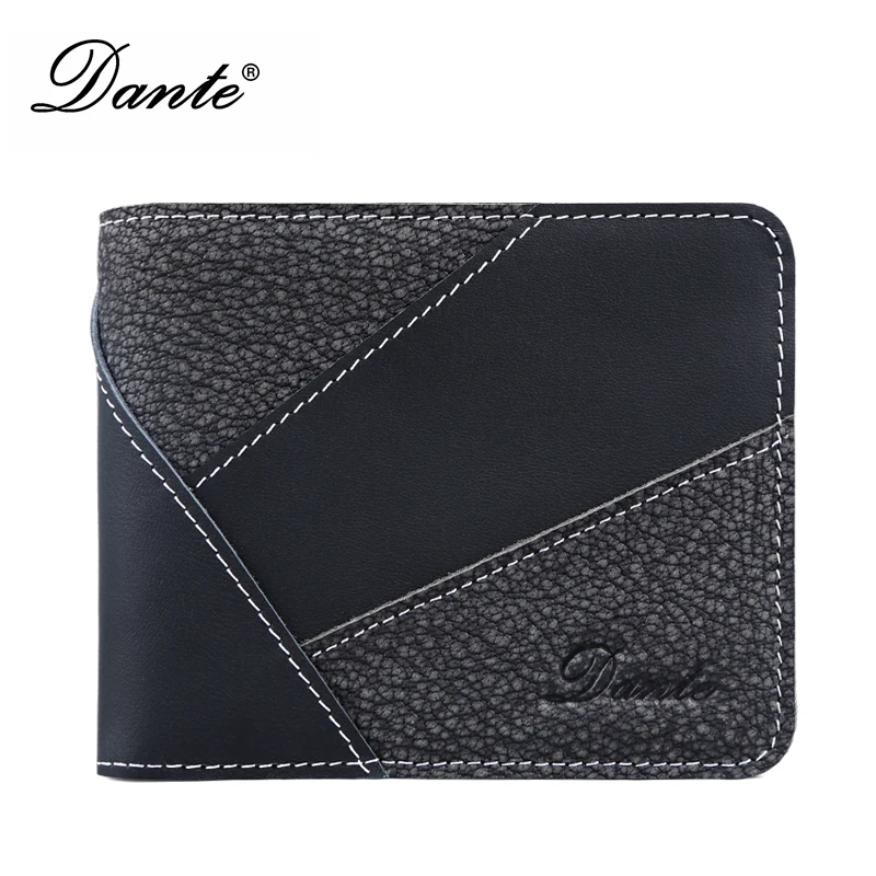 

Luxury Brand Dante Fashion Genuine Leather Men Wallets Large Capacity Card Holder Money Bag Famous Delicate Short Men's Wallet