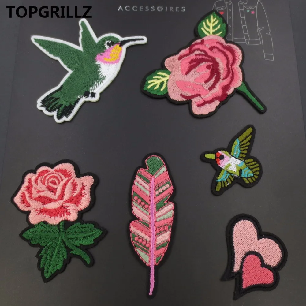 Topgrillz Ассорти Вышивка Нашивки гладить на аппликации наклейка Стикеры для джинсы