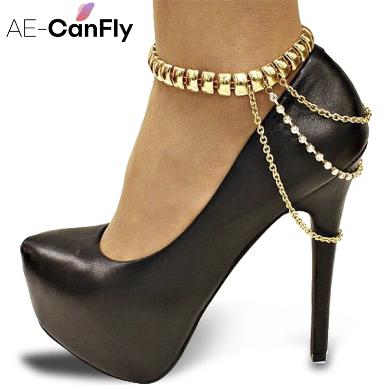 AE-CANFLY модные ювелирные изделия для ног золотой браслет браслетов и ботинок