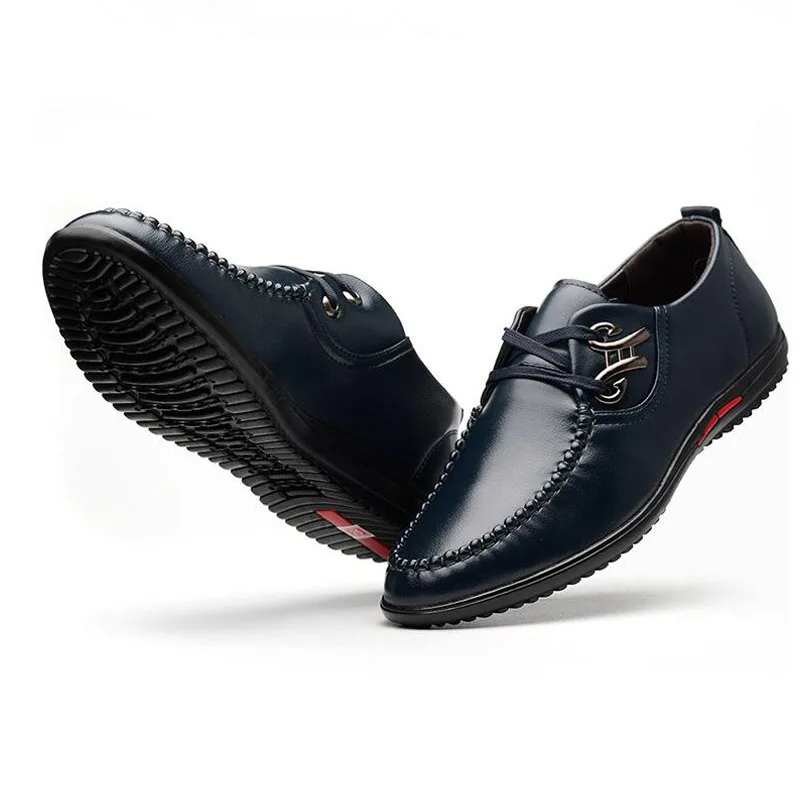 Новинка 2019 повседневные мужские туфли в деловом стиле мягкая обувь на шнуровке