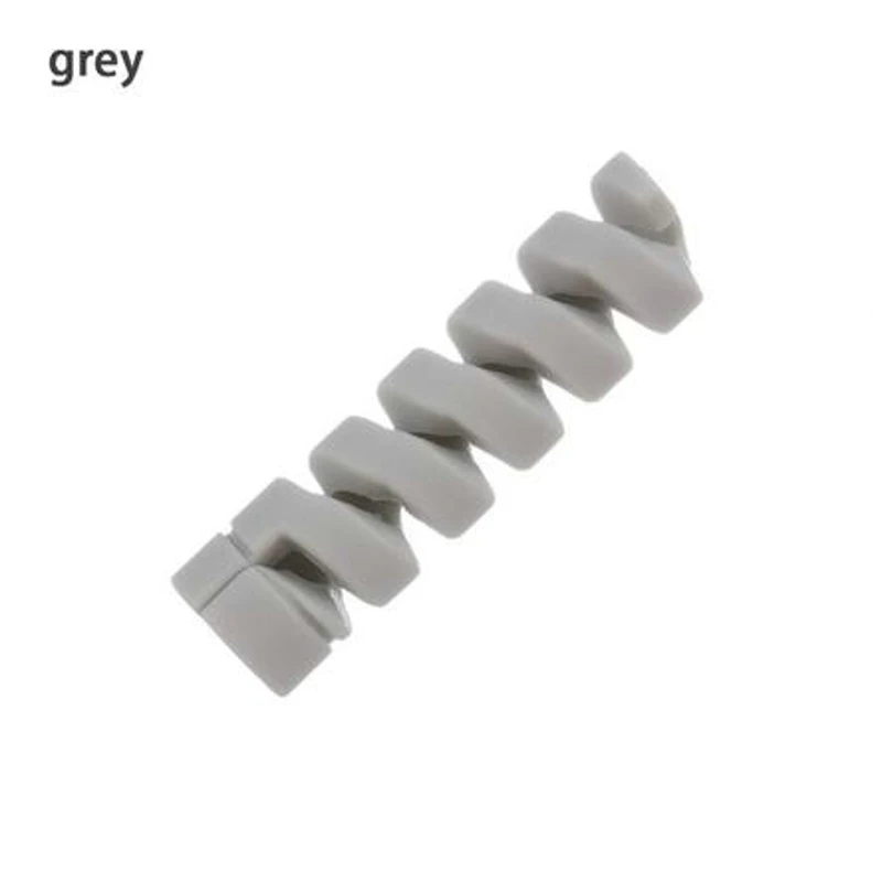 Grey 1 шт. защитный спиральный кабель для передачи данных, силиконовый намоточный чехол для iphone, Android, зарядка через usb, чехол для наушников - Цвет: Grey