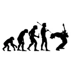 19,9*8,8 см, интересная Эволюция человека, гитарист, женский стиль мотоцикла