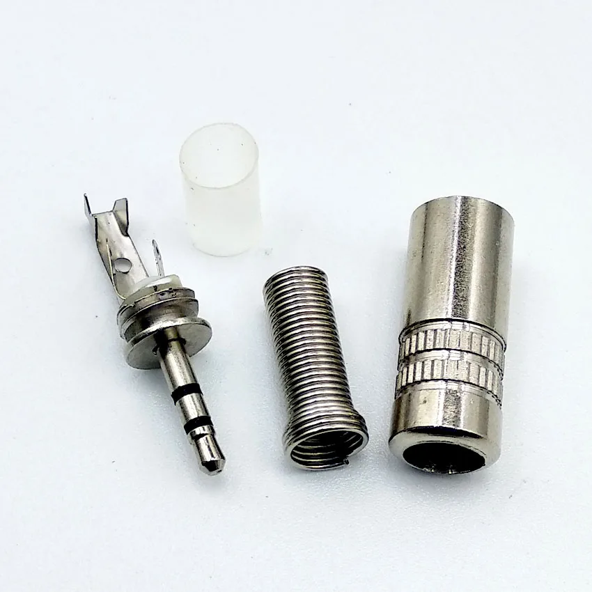 5 шт. 3 полюсный стерео мм 1/8 дюймов Наушники DIY Мужской аудио разъем компьютерный