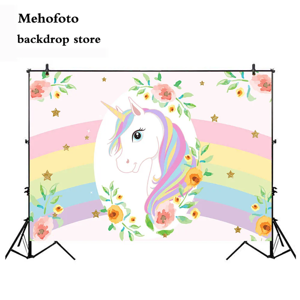Mehofoto Единорог фотография фоны новорожденный ребенок душ фото фон для кабины