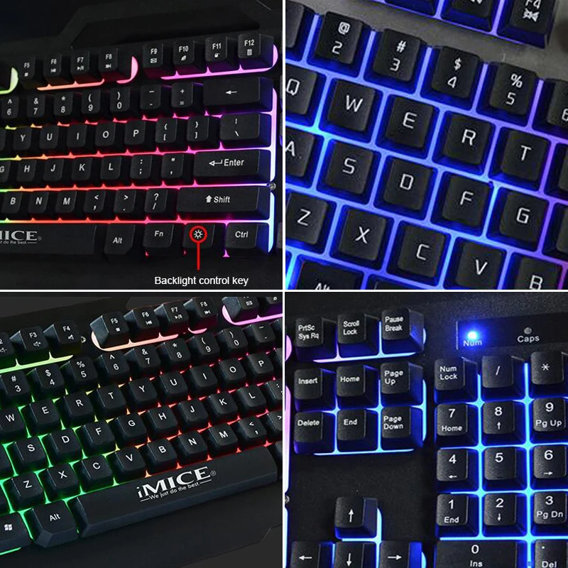 AK 400 игровой проводная клавиатура с USB Gamer клавиатуры 104 замок для шкафов Панель
