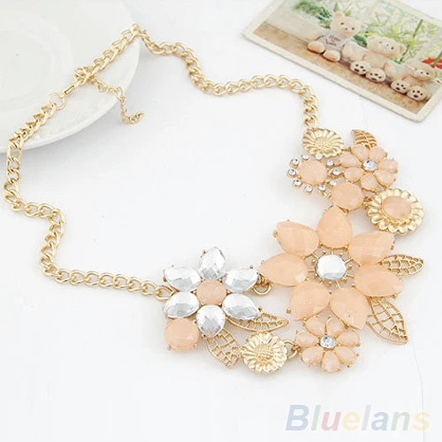 Женская мода Цветок Смолаы Колье Биб Себе Ожерелье Воротник Цепи Кулон 009X |