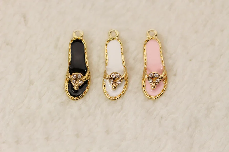 DIY модный браслет в подарок обувь типа шлепанцев металлические подвески для