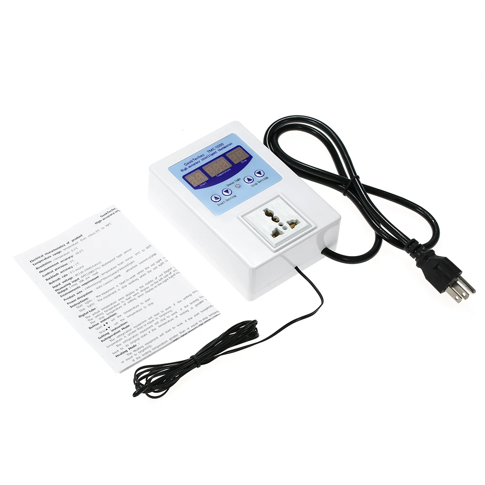 10A LED Digital thermometer Intelligent Pre-wired Temperature Controller temperature instruments Thermostat with Air Sensor | Инструменты