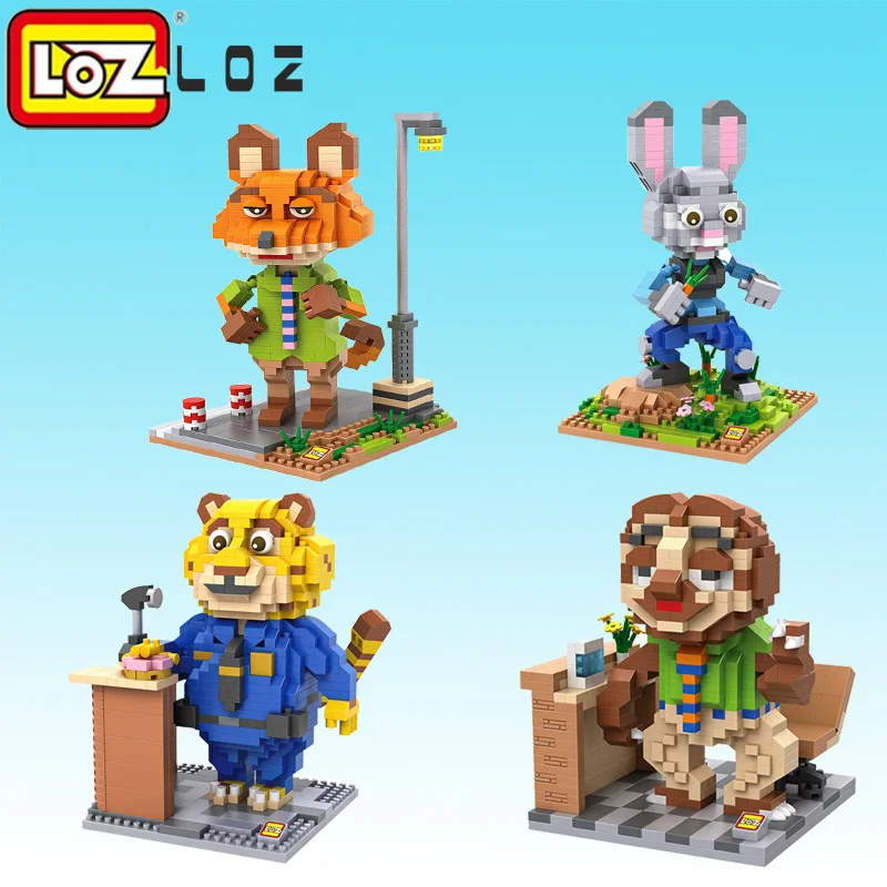 Loz Zootopia мини строительные блоки игрушки technic Классические Детские модели