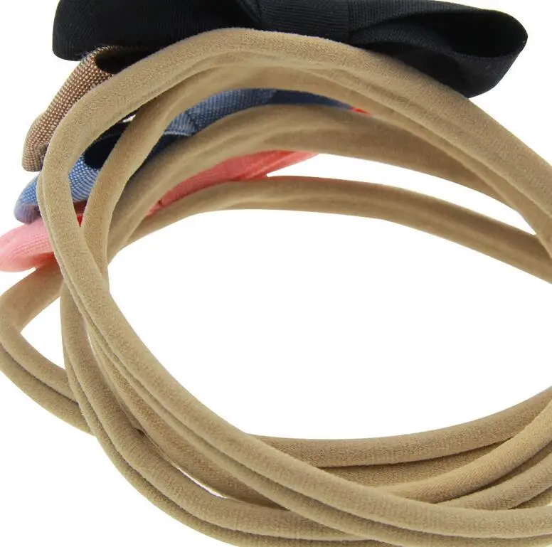 

Girls Small Bows With Nylon Headband Children Headband Set Gilrs Elastic Headband 40Pcs/lot Girls Hair Accessories
