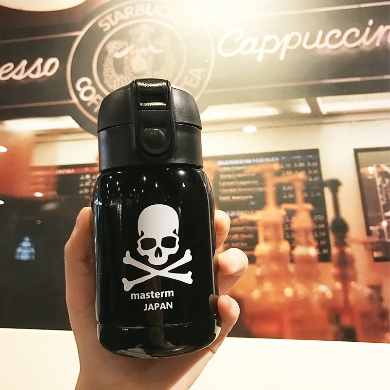 180ML Skull Mini thermos Stainless Steel Vacuum Cup for water bottle light and portable Insulated Tumbler For Car Coffee Mug | Дом и сад
