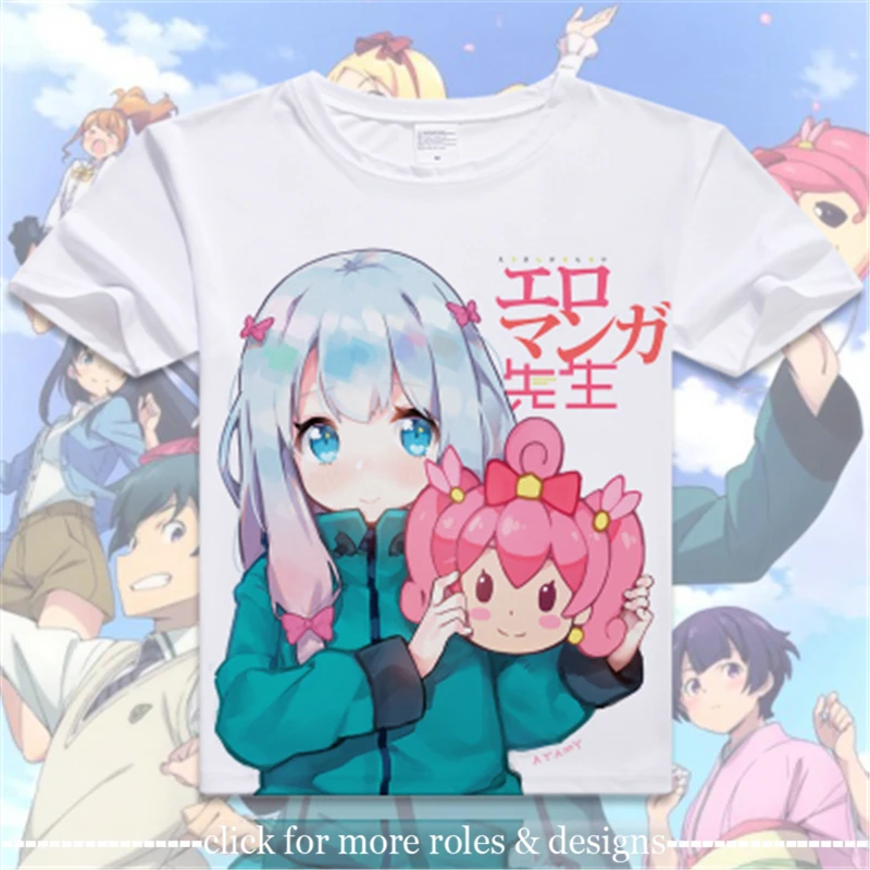 Eromanga Sensei Masamune Izumi Sagiri косплей костюм ткань унисекс футболка с коротким рукавом