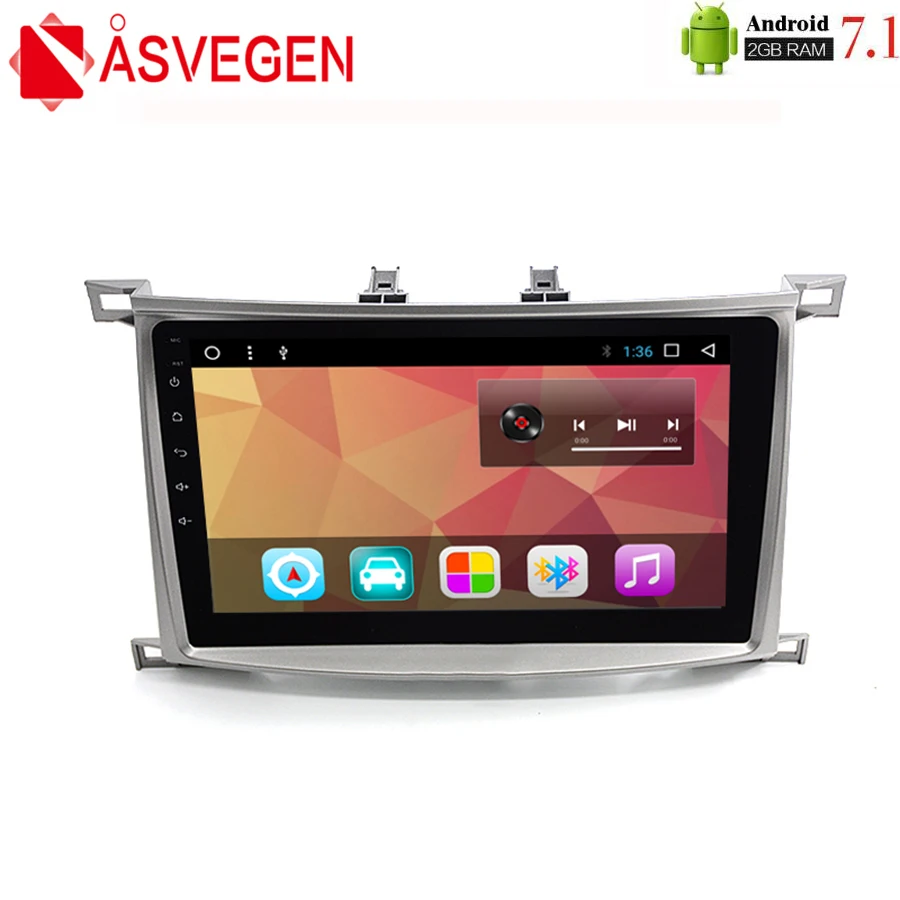 Автомагнитола Asvegen для Toyota Land Cruiser LC100 2003 2007 HD 10 2 ''Android 7 1 четырехъядерный