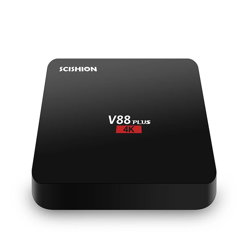 SCISHION V88plus V88 Plus Android tv Box 4K 2G 8G Android 6,0 четырехъядерный Rockchip 3229 WiFi Поддержка VP9 H.265 телеприставка мини-ПК