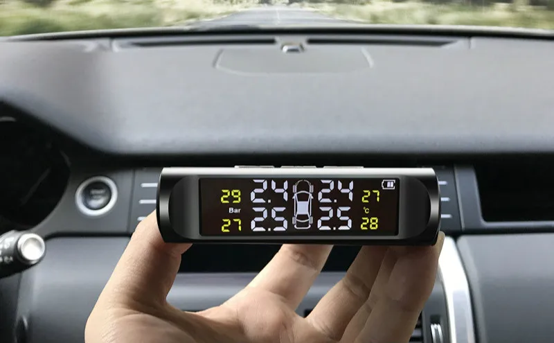 Система контроля давления в шинах TPMS умный монитор на солнечной энергии 4 датчика