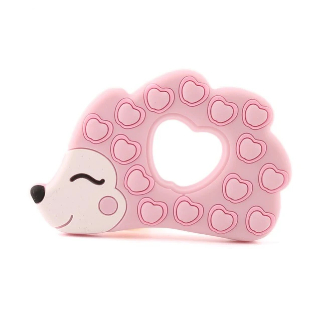 Pink Hedghog 1 шт., прорезыватели из пищевого силикона, олень, силиконовый грызун для Соска-подвеска, миниатюрный стержень, сделай сам, Прорезыватель зубов, ожерелье, детские товары, игрушки - Цвет: Pink Hedghog
