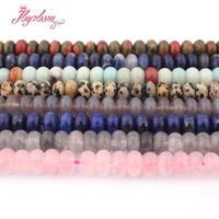 4x8mm smooth mutil stone rondelle spacer loose beads for diy necklace bracelet jewelry making strand15free shipping wholesale