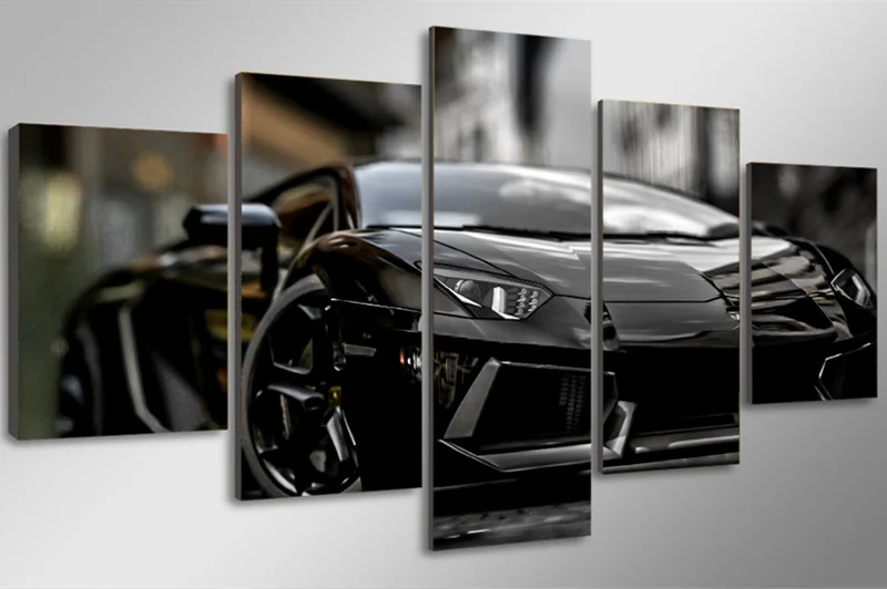 5 Самолет HD Отпечатано Отсутствие Роскошный Спортивный Живопись Печать Холст