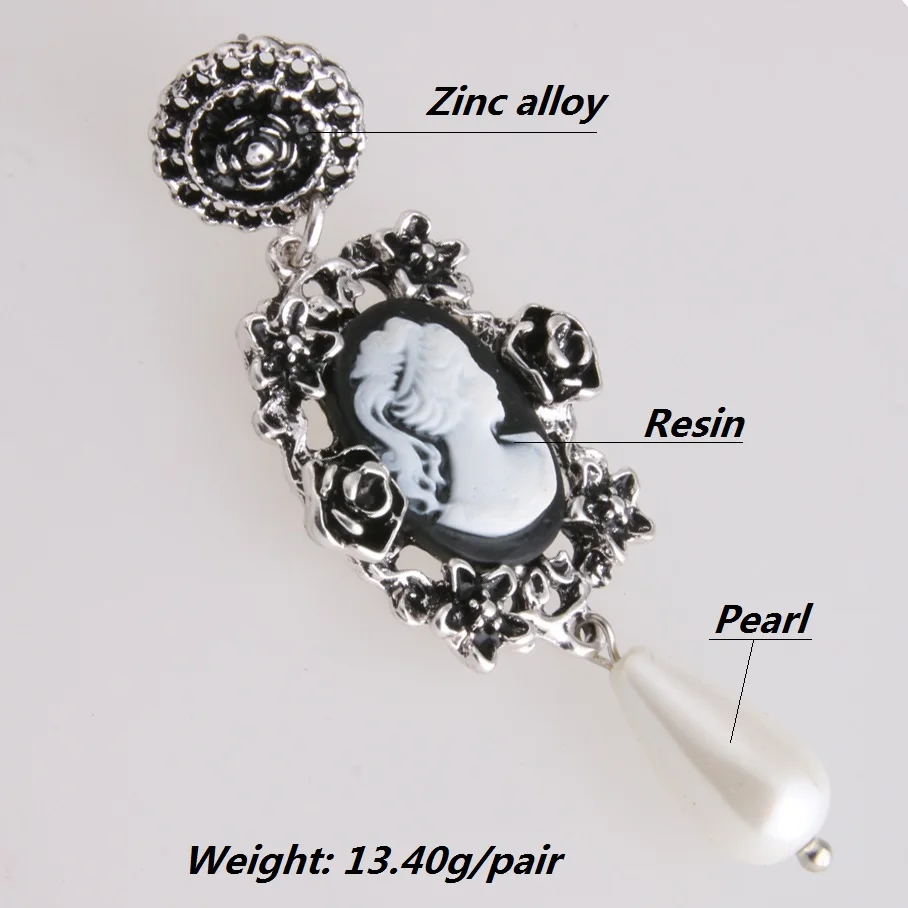 Zouchunfu Oorbellen Vintage Drop Zinc Alloy Earrings for Women Fashion Resin Pearl Long Jewelry Wholesale Pendientes | Украшения и