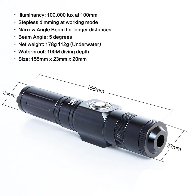 Scubalamp для подводного плавания светильник макро Snoot Beam Ms10 Tg6 Rx 100 Камера Корпус
