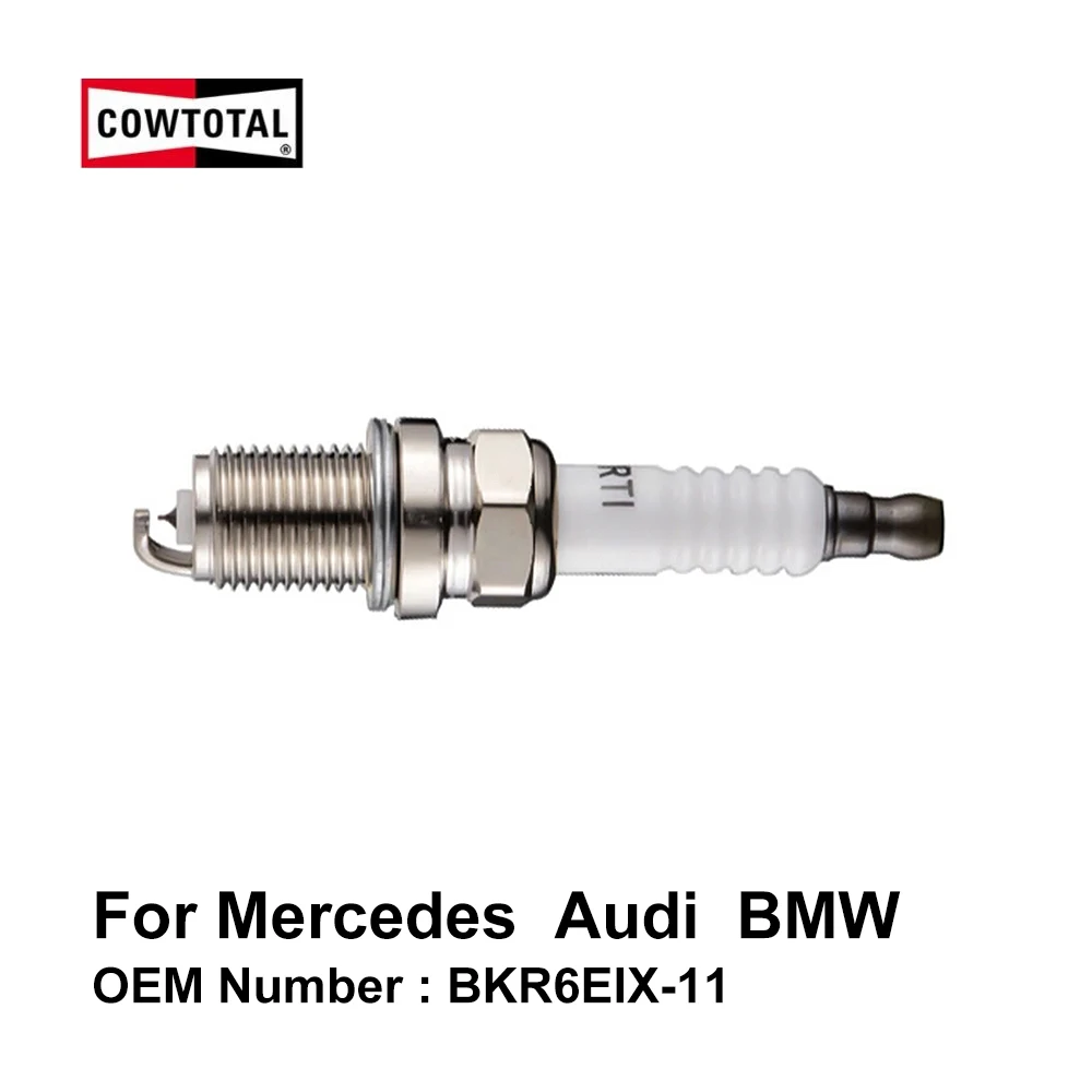 Свеча зажигания cowtote Iridium для Audi 100 80 A2 A3 A6 A8 Mercedes A140 A160 A180 A200 BMW 3 серии OE BKR6EIX-11